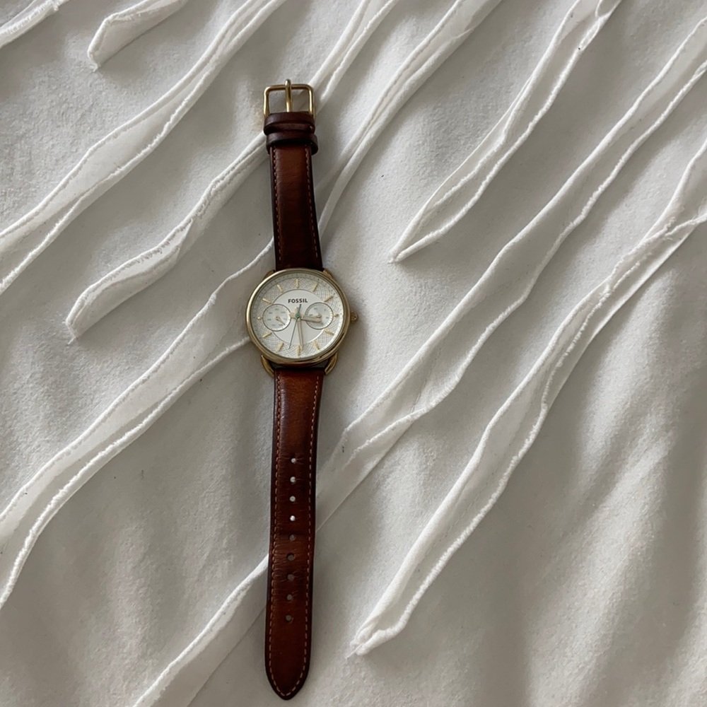 Fossil leather watch